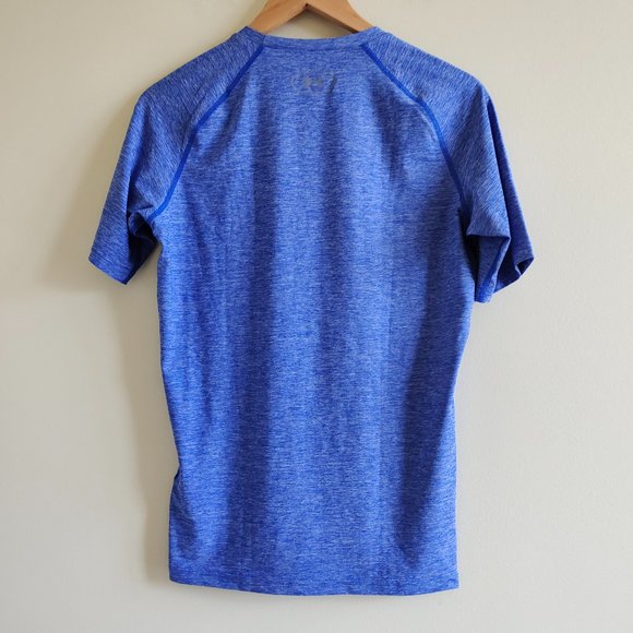 Under ArmourCompression T-Shirt Men's SZ L Blue Crew Neck Short Sleeve like new - Picture 4 of 8